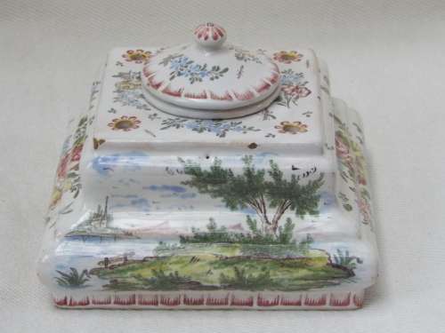 Antique Ceramic Inkstand signed and dated 1894. Ref. OR-37