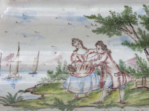 Antique Ceramic Inkstand signed and dated 1894. Ref. OR-37