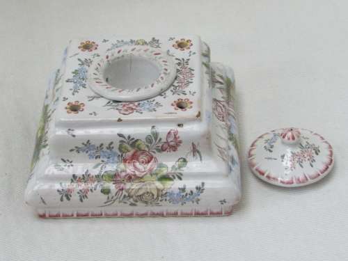 Antique Ceramic Inkstand signed and dated 1894. Ref. OR-37