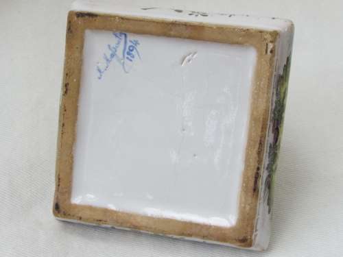 Antique Ceramic Inkstand signed and dated 1894. Ref. OR-37