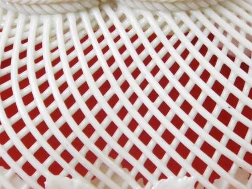 Irish Belleek woven porcelain Heart Basket 1920 Ref. B-26