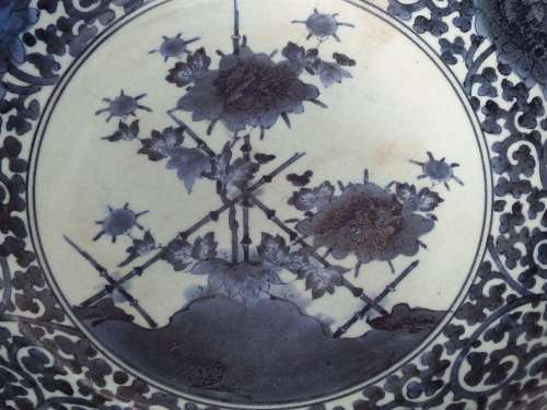 Antique Japanese ceramic Blue and White Bowl Edo period Late 17th Century Ref. B-28