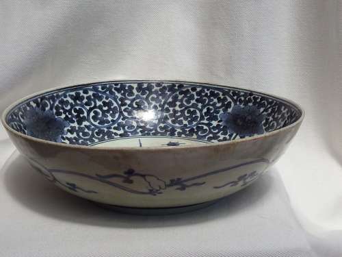 Antique Japanese ceramic Blue and White Bowl Edo period Late 17th Century Ref. B-28