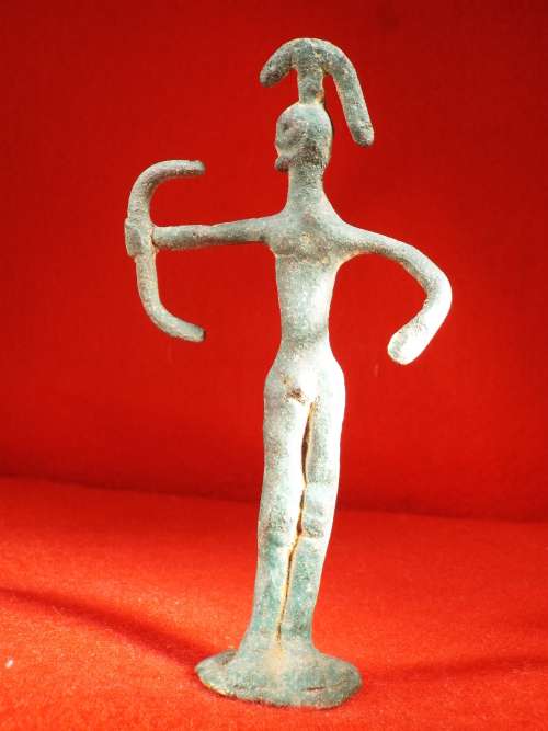 Ancient Geometric Era Greek Replica Bronze figurine of The Archer(?). Ref. MA-33