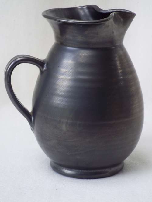 Black metallic lustre Prinknash Abbey  Pitcher Ref. J-29