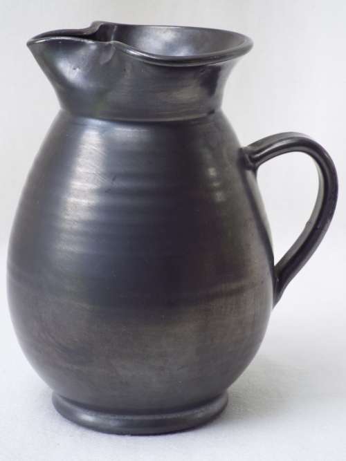 Black metallic lustre Prinknash Abbey  Pitcher Ref. J-29