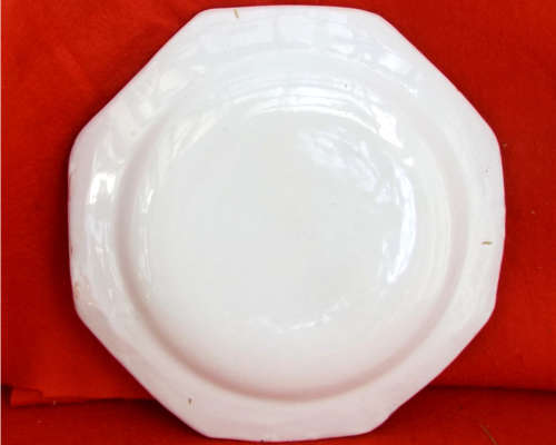 A pair of French provincial faience Botanical plates. 19thCentury. Ref. P/98A+98B