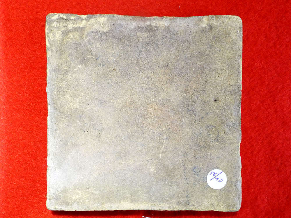 A rare antique polychrome Dutch Delft(?) Tile dated 1710.  Ref. CL-21