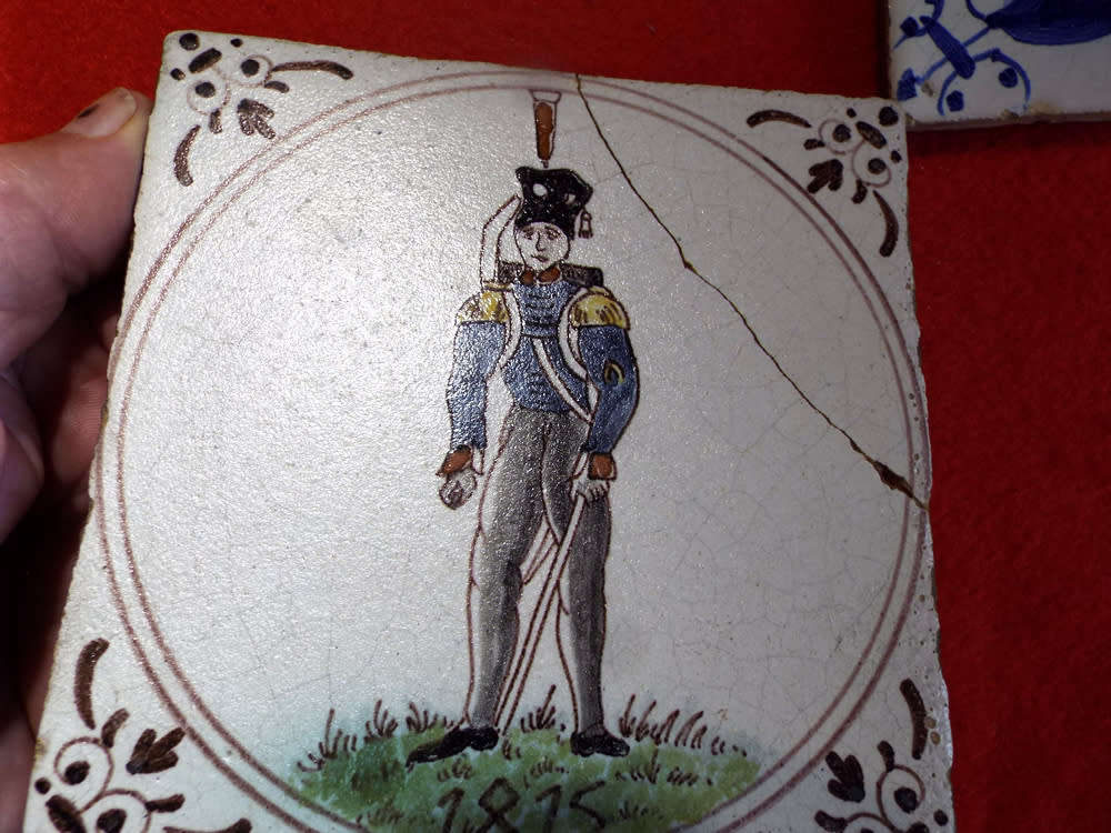 Antique Dutch Delft Tile dated 1815