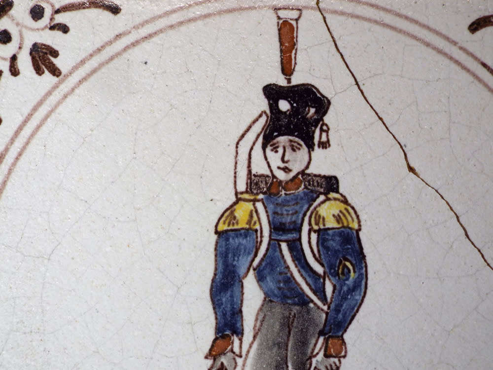 Antique Dutch Delft Tile dated 1815