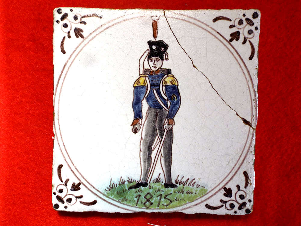 Antique Dutch Delft Tile dated 1815