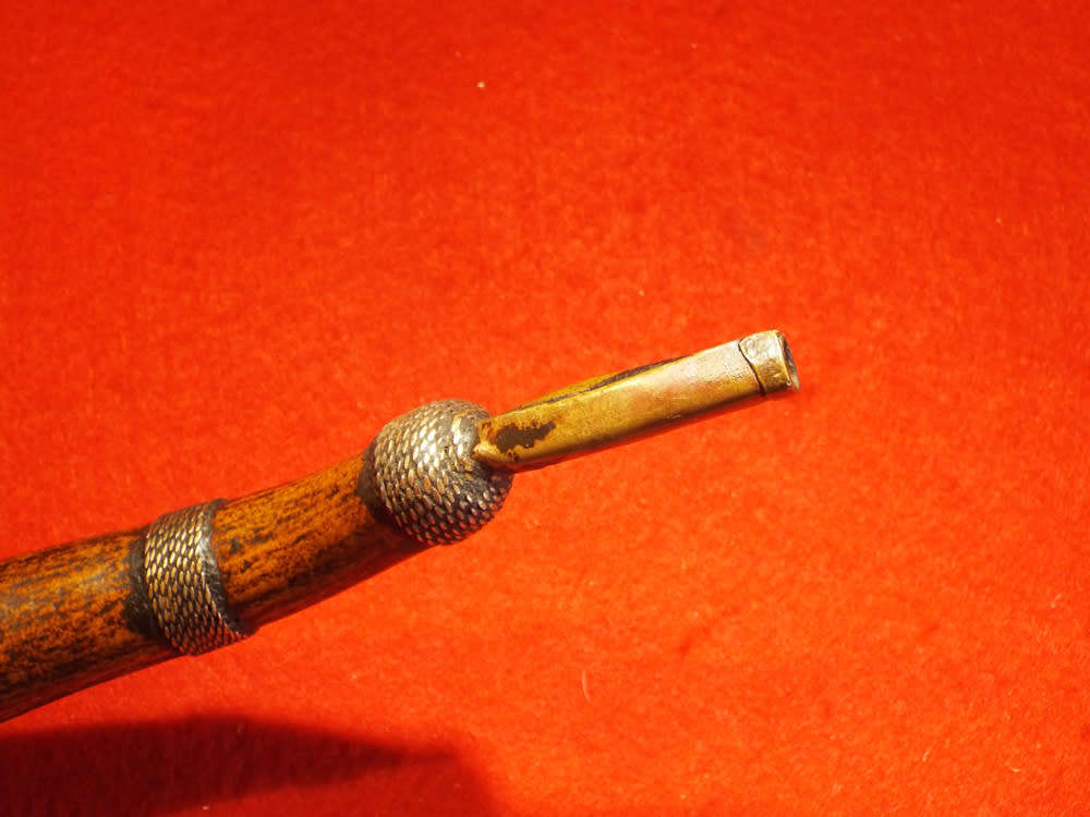 Luba or Songea Calabash and Copper Tobacco Pipe. Circa 1920-1950. Ref.W/24
