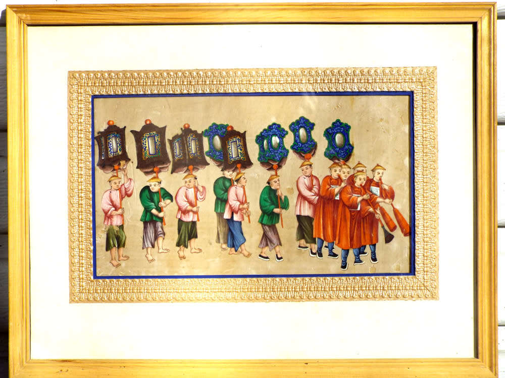 Early 19th Century Chinese Gouache of Figures in a  Parade. Ref.#  AR22