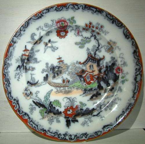 Antique Ashworth 'Chausan' Ironstone China dinner plate 1862-1870