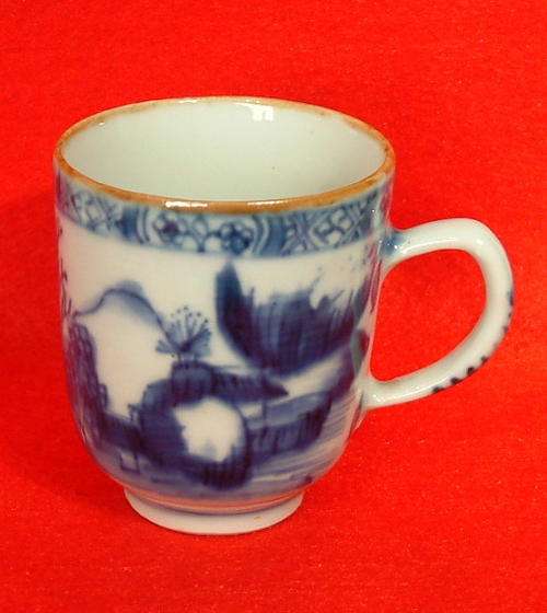 Rare Blue and White 19th Century Nanking Export Ware cup - Ref. aug102