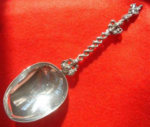 Antique Dutch Silver Christening (Gelegenheidslepel) Spoon Hallmarked 1893
