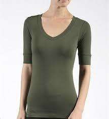 Army Green 3/4 Sleeve Top