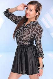 GREY LEOPARD PRINT SHIRT - SMALL
