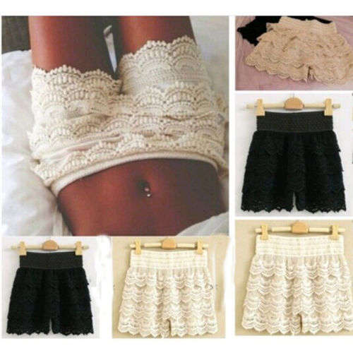 BLACK LACE SHORTS / SKIRT!!