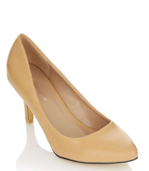 FOOTWORK - Midi Heel Court Shoes Neutral Size 6