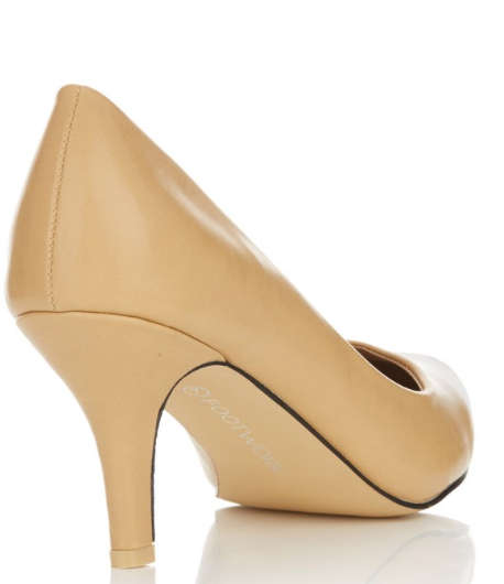 FOOTWORK - Midi Heel Court Shoes Neutral Size 6
