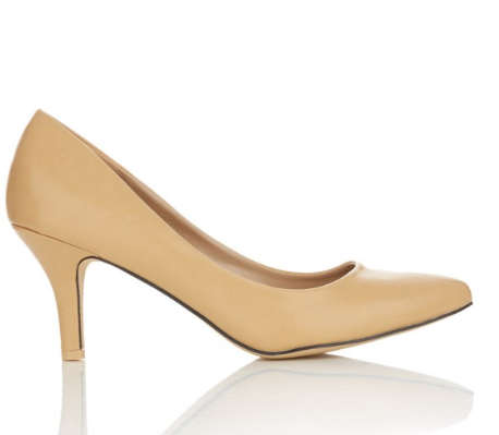 FOOTWORK - Midi Heel Court Shoes Neutral Size 6