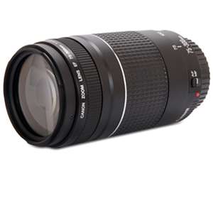 Canon EF 75-300mm f 4.0-5.6 III with both front and rear caps