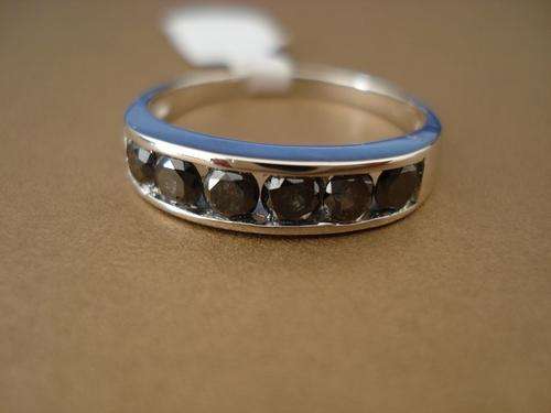 ***R10 000*** CERTIFIED 7 GENUINE BLACK DIAMOND RING IN 9KT WHITE GOLD (free overnight shipping)