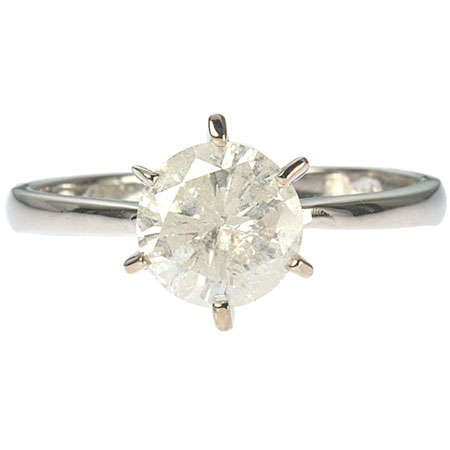 ***R14000*** CERTIFIED 1.05CT DIAMOND RING IN 14KT WHITE GOLD