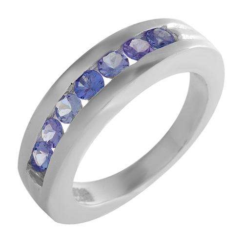***R2 000*** Fashionable & Elegant Channel Ring With 8 Genuine Tanzanites. Total  weight 6 G