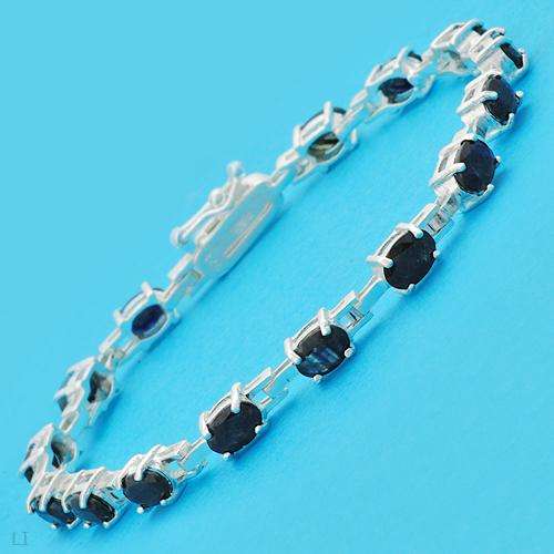 Stylish Bracelet With 15 Genuine Sapphires. 7.50ctw. Length 7 inch
