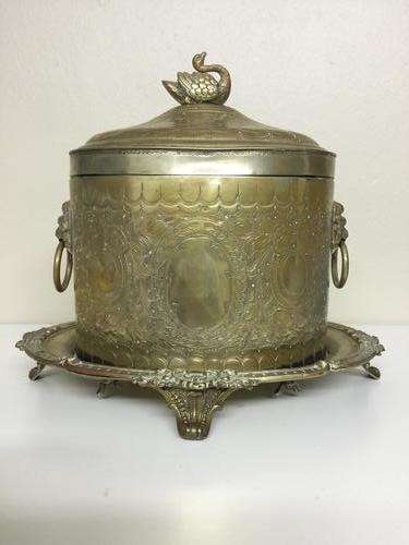 tea caddy silver plate