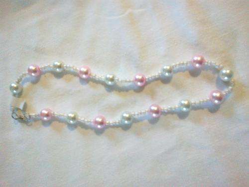 Glass pearl necklace