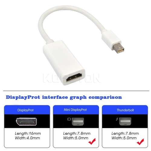 Thunderbolt Mini DisplayPort Display Port DP to HDMI Adapter Cable For Apple Mac Macbook Pro Air