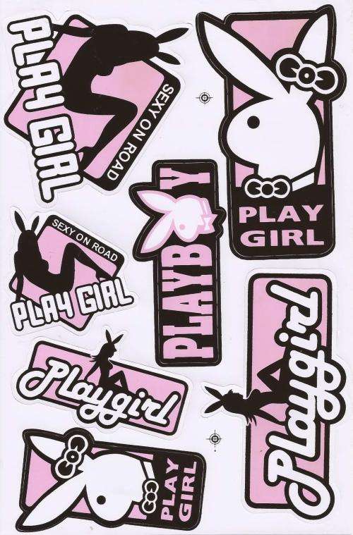 Vinyl Stickers - Playgirl Sheet with 7 stickers