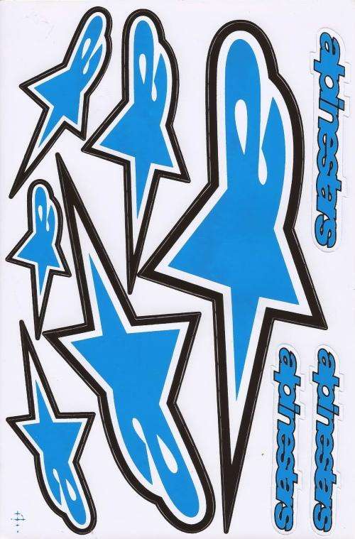 Vinyl Stickers - Alpinestars ( Blue ) S 9