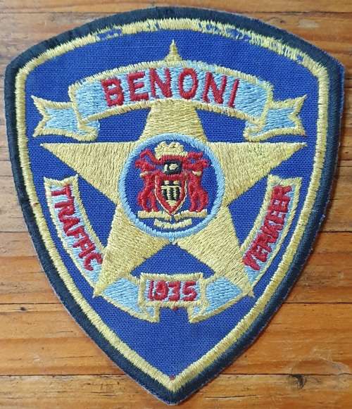 Vintage Benoni Traffic Embroidered Badge