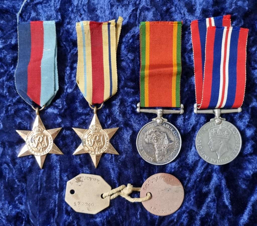 WWII Medal and dog tag set