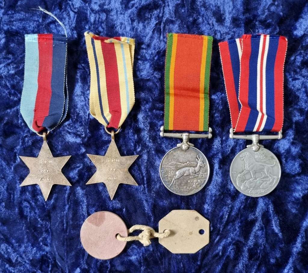 WWII Medal and dog tag set