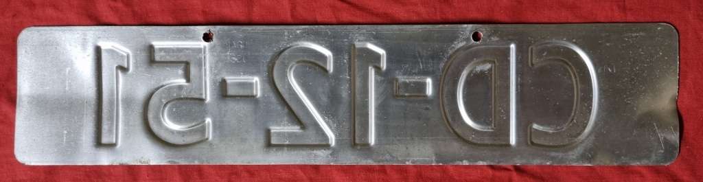 Vintage Number Plate ( Dutch ? )