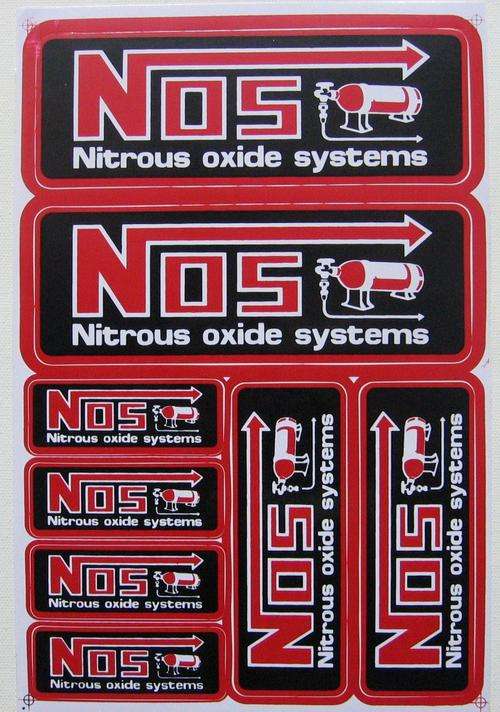 SPECIAL OFFER Vinyl Stickers - Nitrous Oxide System - Sheet with 8 stickers