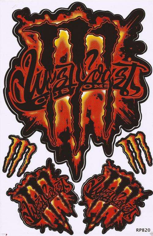 SPECIAL OFFER Vinyl Stickers - Monster West Coast Customs Sheet with 5 stickers