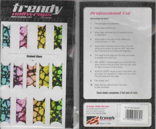 Trendy Nail Wraps Stained Glass