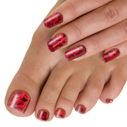 Trendy Nail Wraps Rose Rouge