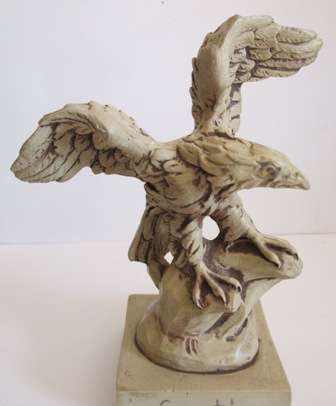 Stone Type of Perched Eagle Ornament