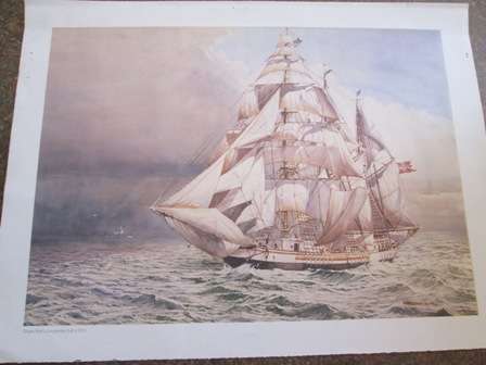 Calendar Print of Vintage Ship "Regina Maris" Size of Print 36cm x 26cm