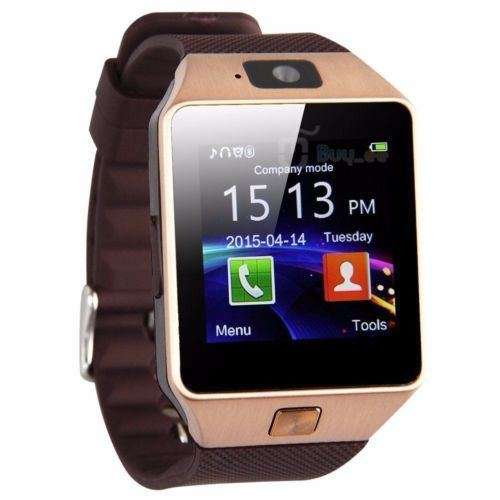 DZ09 Bluetooth Smart Watch coffe  GSM SIM Card For Android iPhone Sony IOS