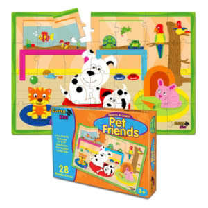 28 pc Clever Kids Seach & Learn Pet Friends Floor Puzzle