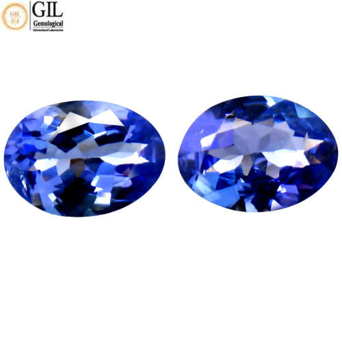 1.51 ct FREE "GIL" CERTIFIED 100% NATURAL PURPLE BLUE TANZANITE