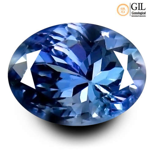 1.84 ct "GIL" CERTIFIED TOP QUALITY BLUISH VIOLET 100% NATURAL TANZANITE